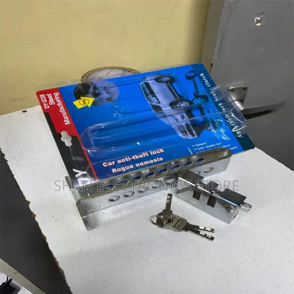 Stainless Steel Clutch Lock Anti-Theft Device 8 Holes Brake Pedal Lock