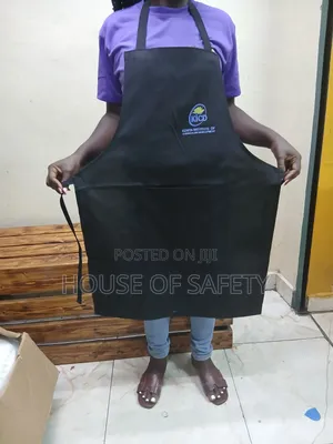 Black Industrial Apron for a Lady Work Wear