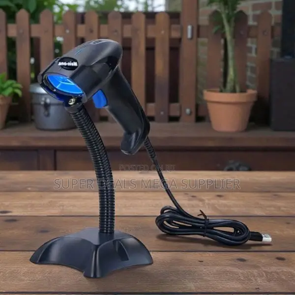 Space Saving 1d Handheld Barcode Scanner With Hands Free Stand