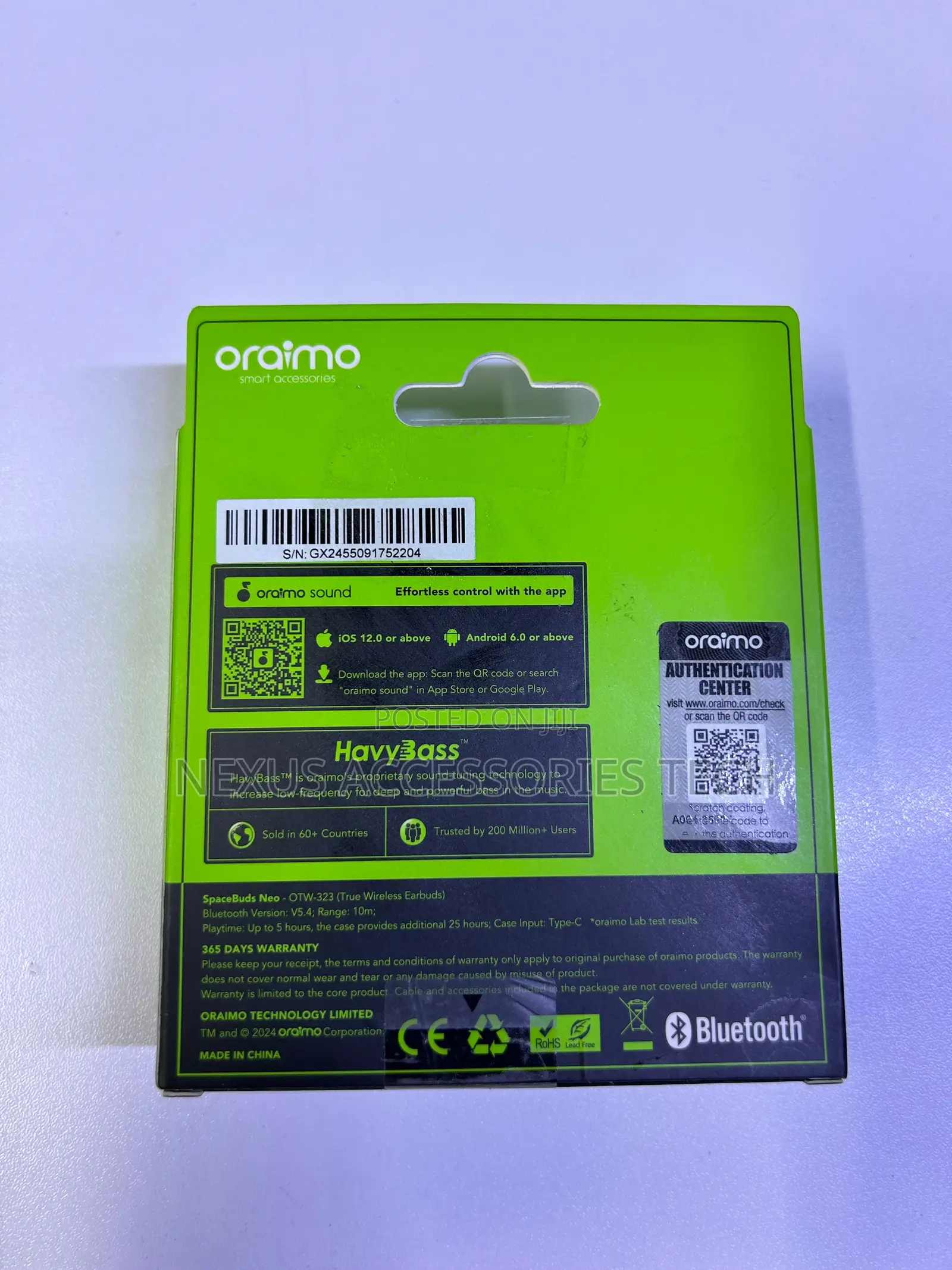 Oraimo Spacebuds Neo Original- Deep Bass/Long Battery