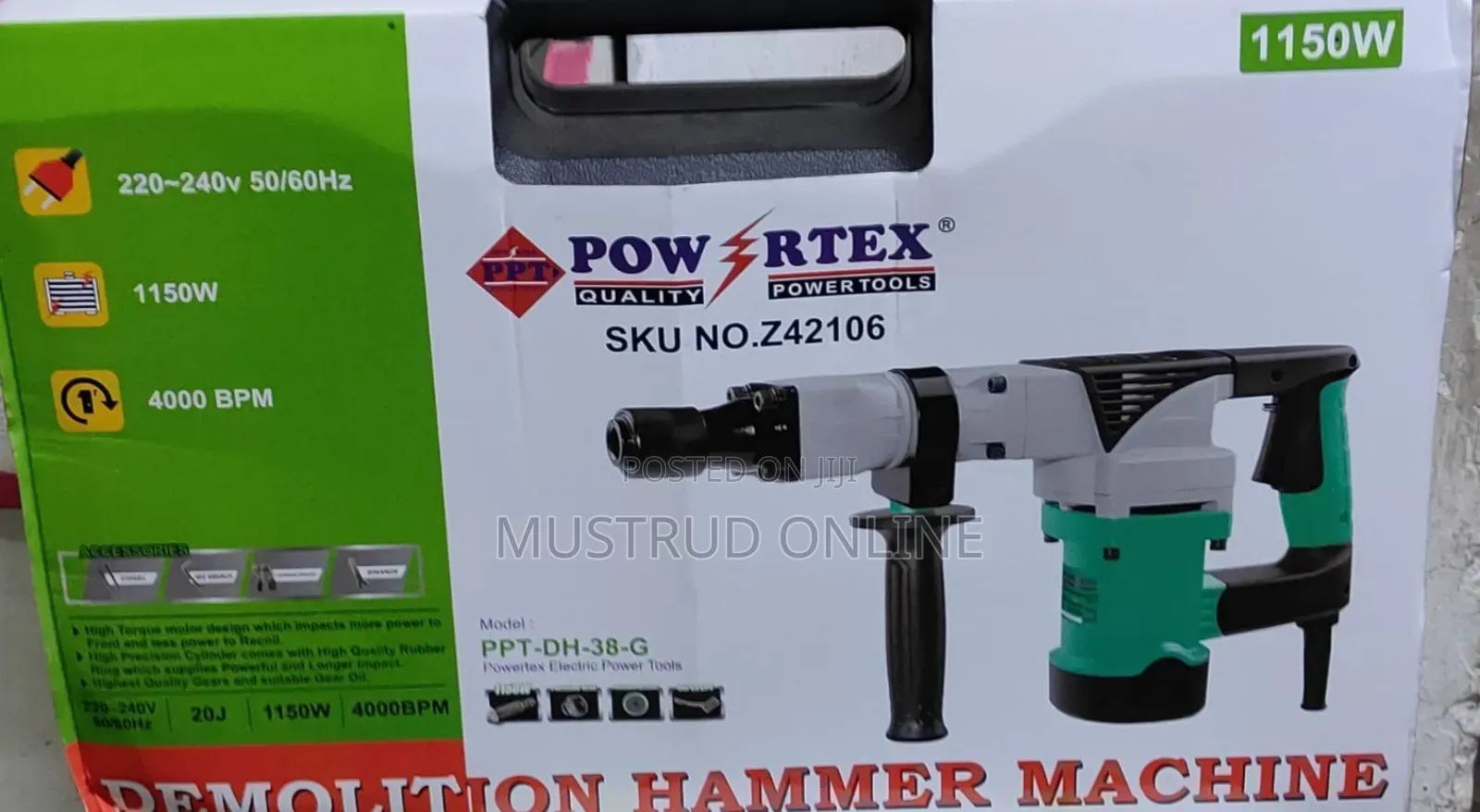 Powertex Demolition Hammer 1150watts