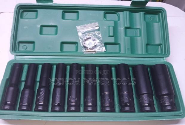 10pcs Long Pneumatic Socket Wrench Nuts12-23mm - main view