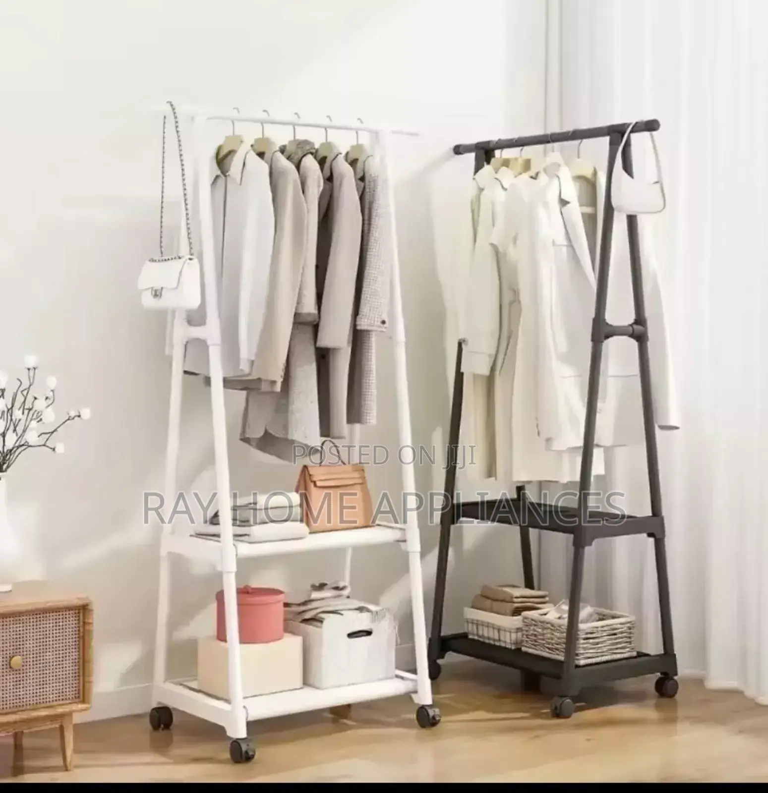 Indoor Triangular Coat Rack With Wheel Multi-Layer Rack, Drying Rack