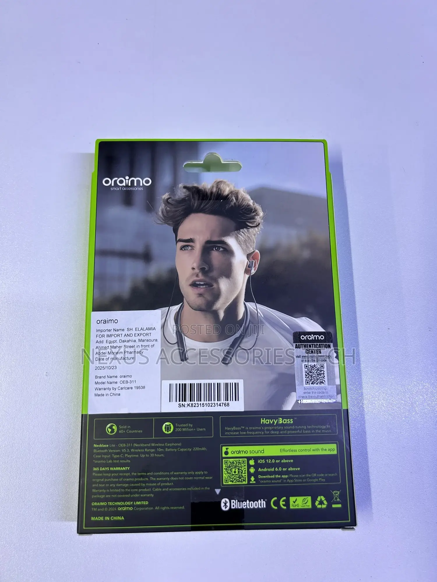 Oraimo Necklace Lite Original- Clear Calls/Long Battery