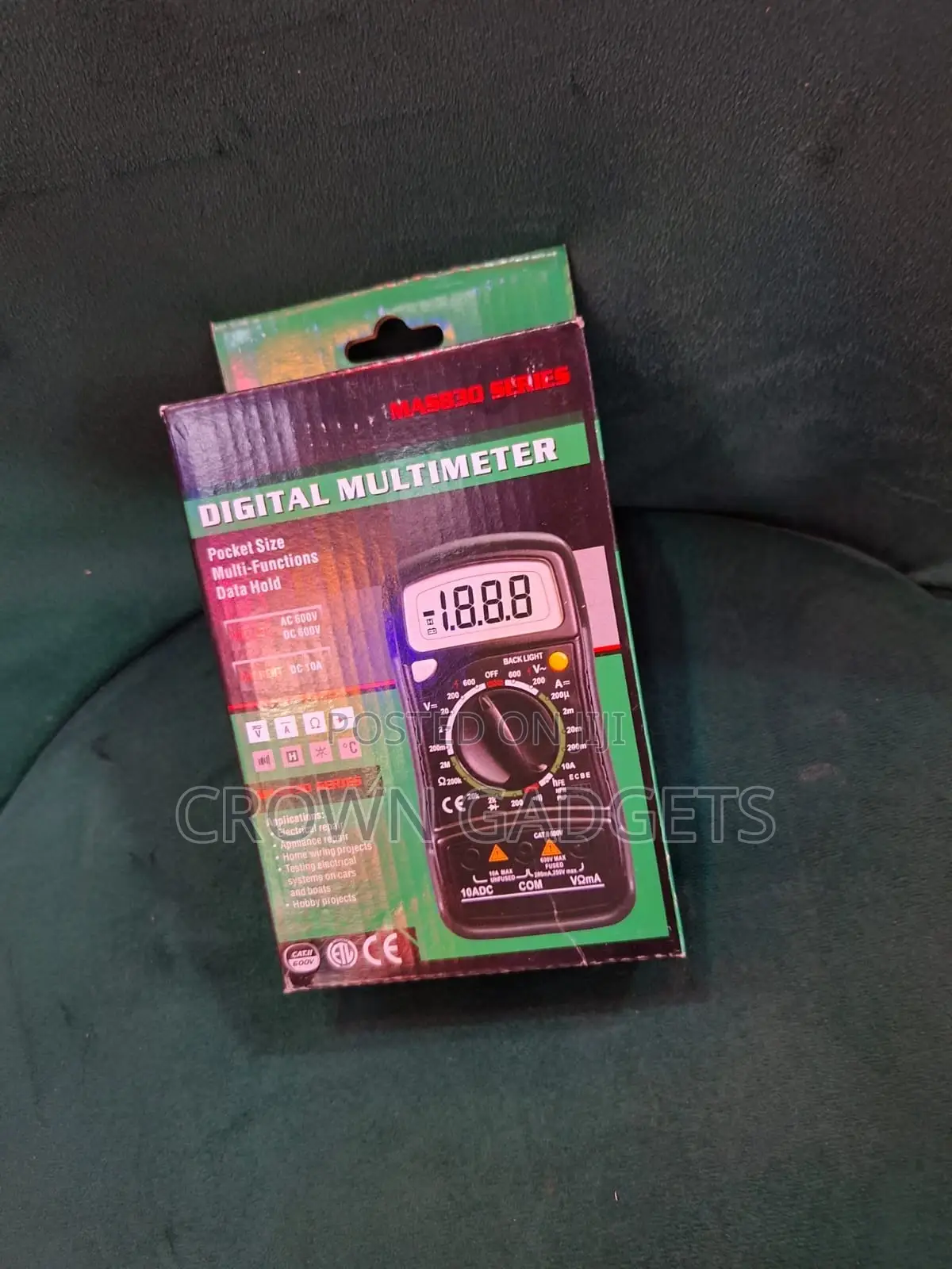 Mas830 Digital Multimeter With Data Hold Resistance Measurement