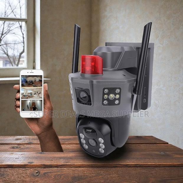 Full Color Night Vision Electric 4g PTZ Dual Lens Security Camera
