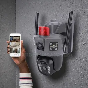 Instant Alerts Electric 4g PTZ Rotating Dual Lens Security Camera