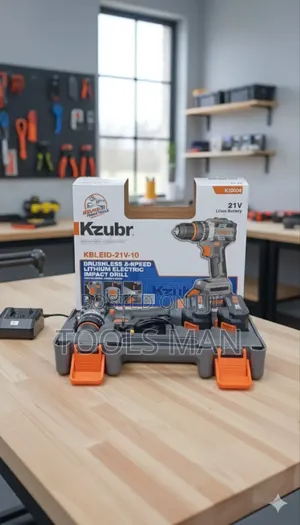 Kzubr 21v Brushless Cordless Drill, 2-Speed Lithium Electric Drill.
