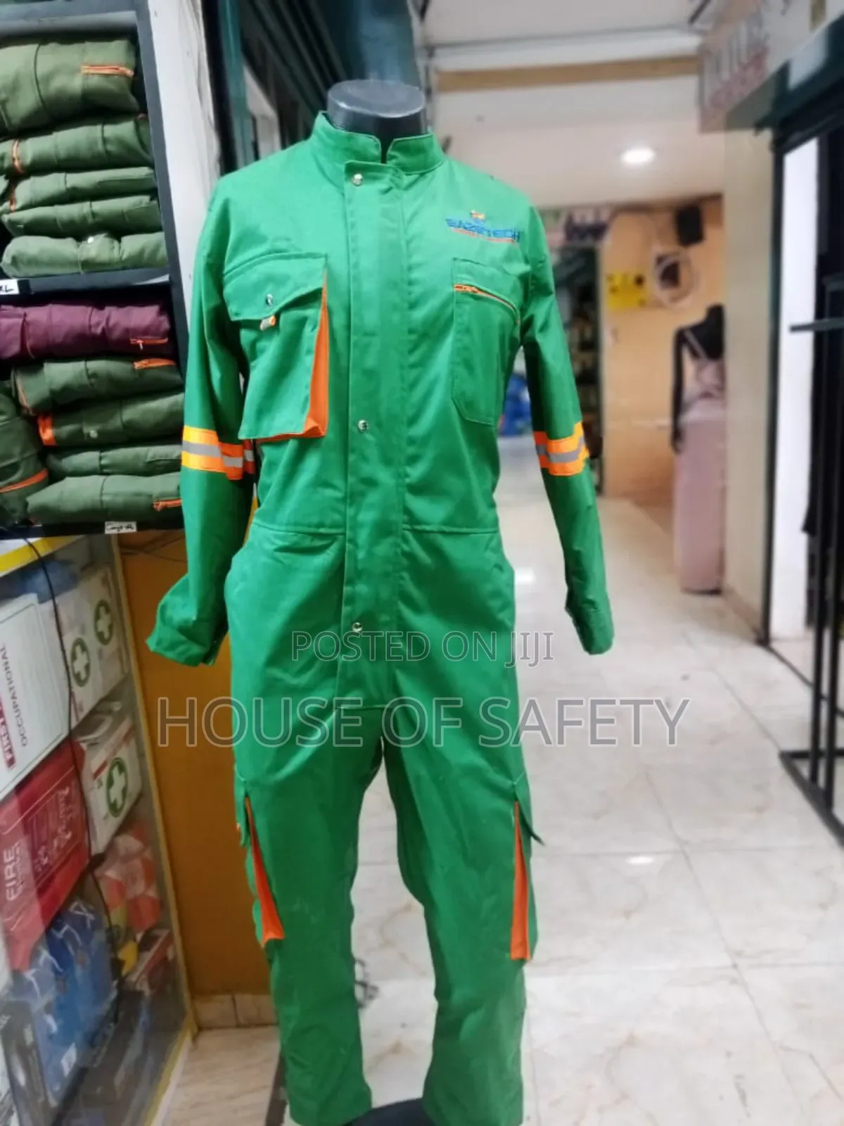 Polyester Brand and Cotton Safaricom Green Overall