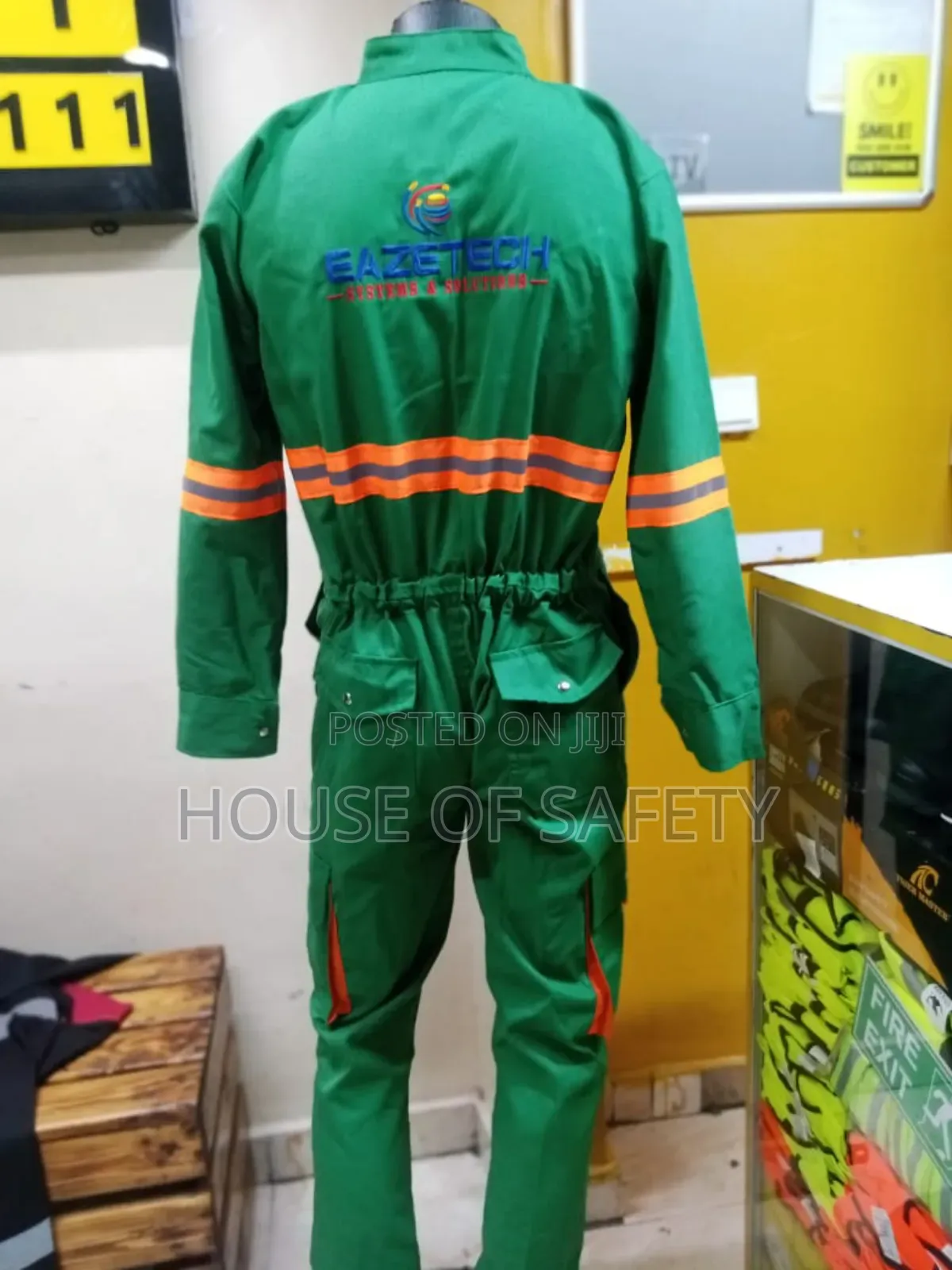 Polyester Brand and Cotton Safaricom Green Overall