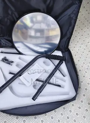 Vehicle Under-Search Security Mirror With Extruded Rubber Rim