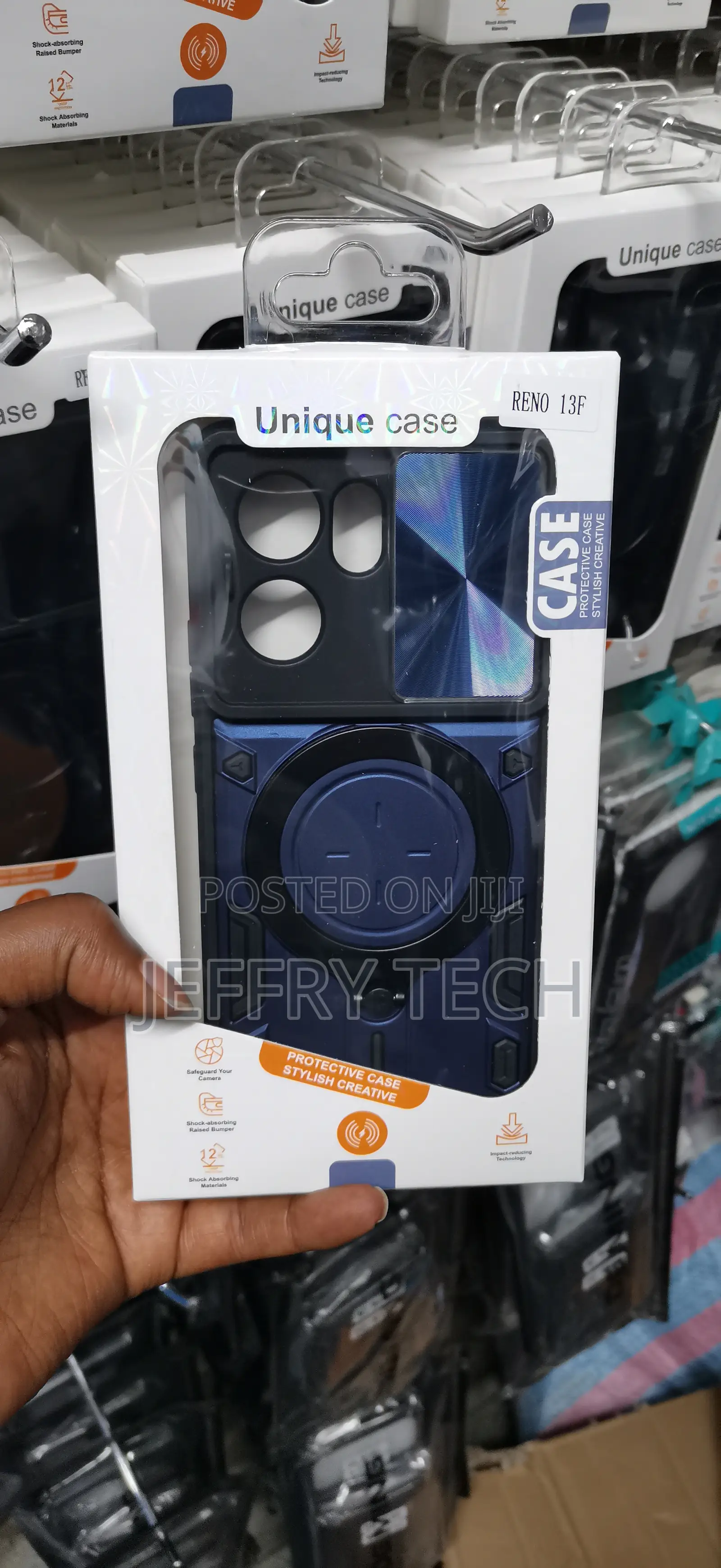 Verty Redmi Note 13f Slide Camera Armor Magnetic Ring Stand Cover