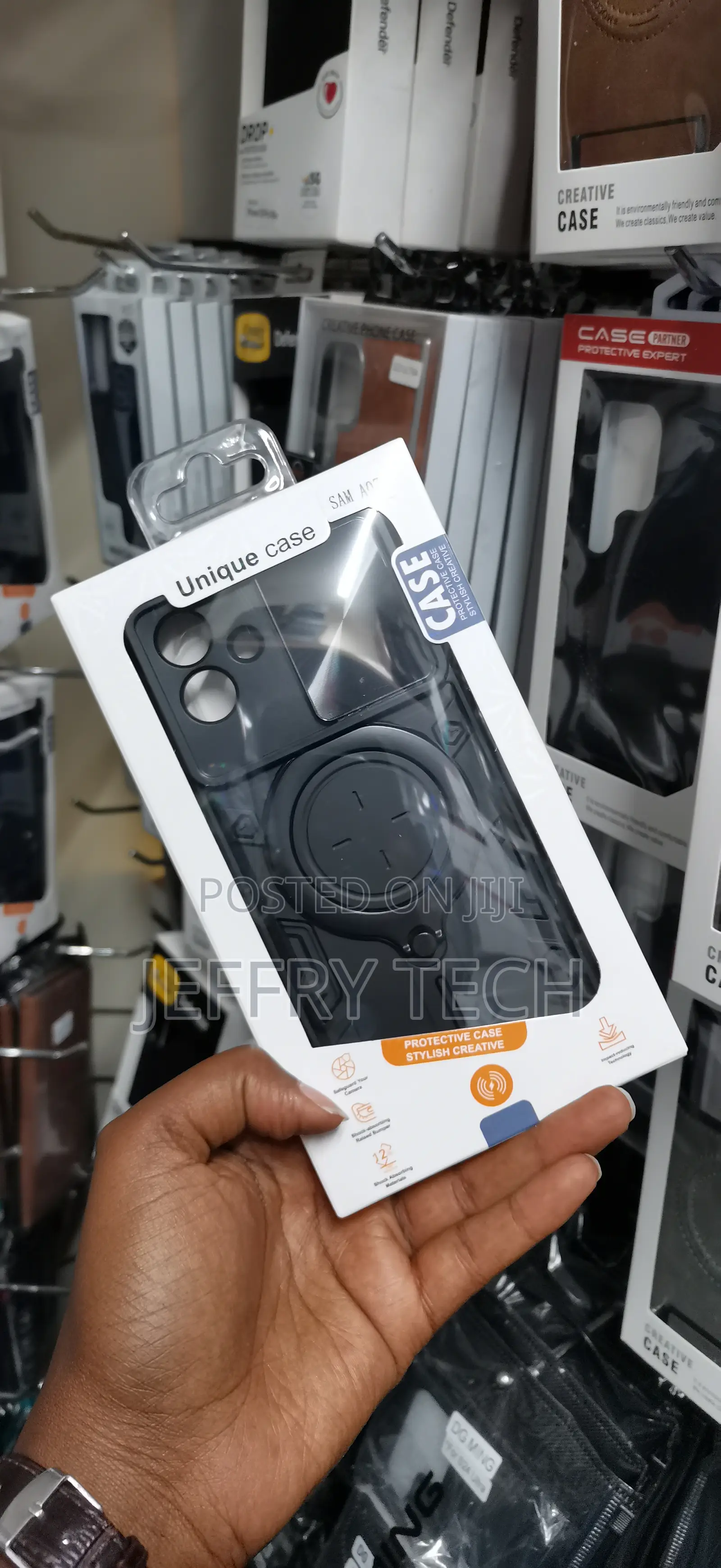 Bikuy Redmi Note 13f Slide Camera Armor Magnetic Ring Stand Cover