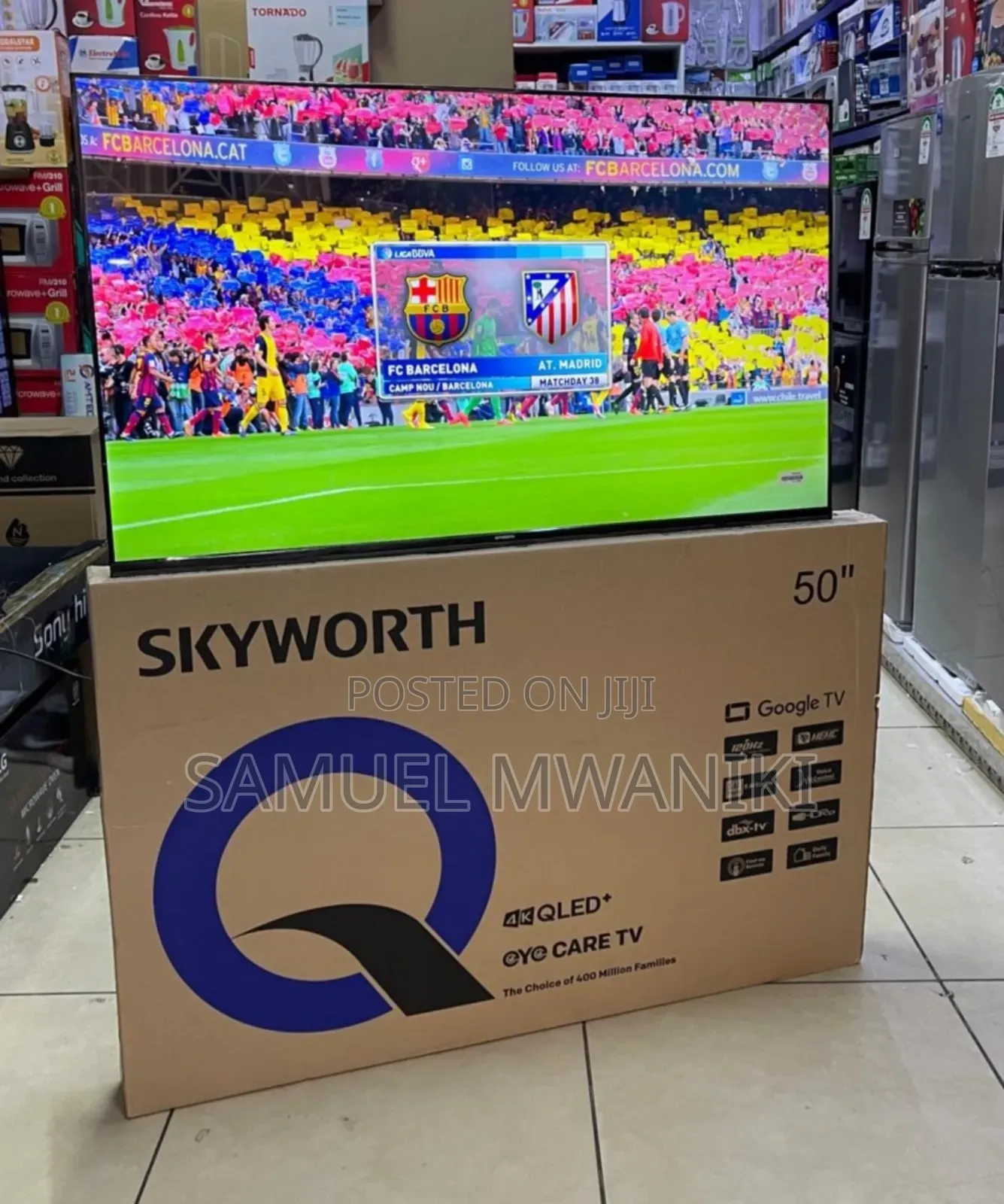 Skyworth 50′′ Qled+ Uhd Google Smart Tv Frameless Screen Design New