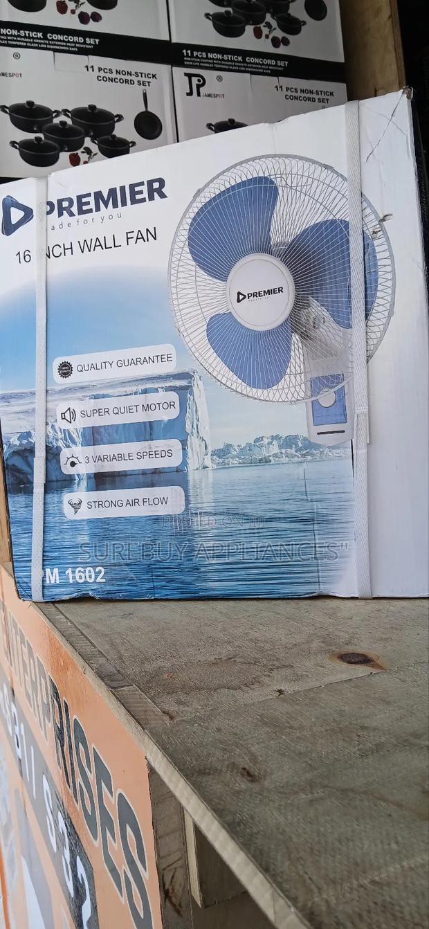 Premier 16-Inch Heavy Duty Wall Mounted Fan (3-Speed)