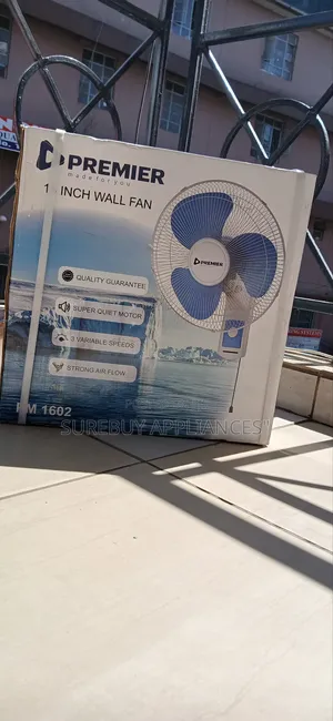 Premier 16" Wall Mount Fan – Sleek Metal