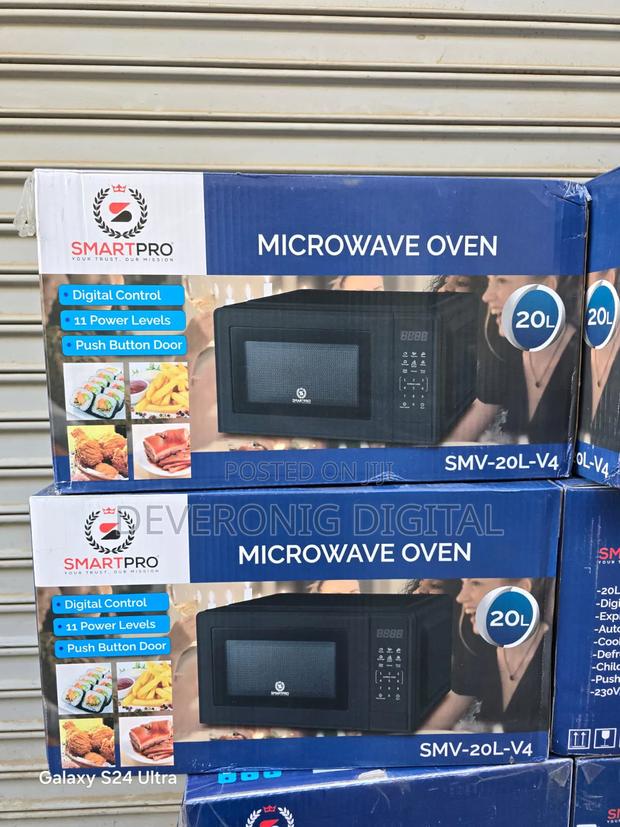 20 Litres Smart Pro Digital Black Microwave - main view