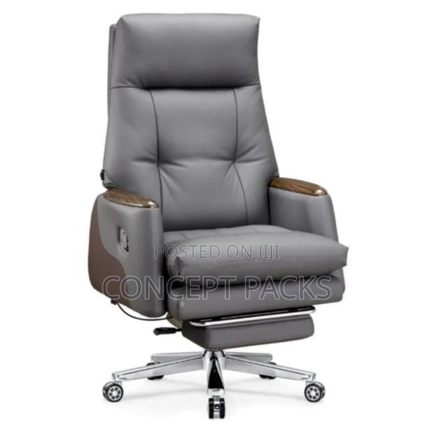 Pu Leather Executive Office Chair With Foot Rest. - thumbnail 2
