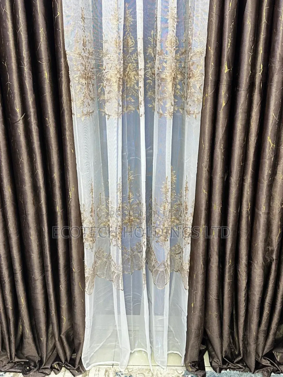 1.5 by 2mtrs Window Curtains With Sheer