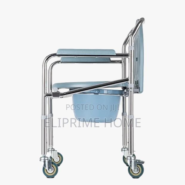 Commode Chair With Wheels - thumbnail 3
