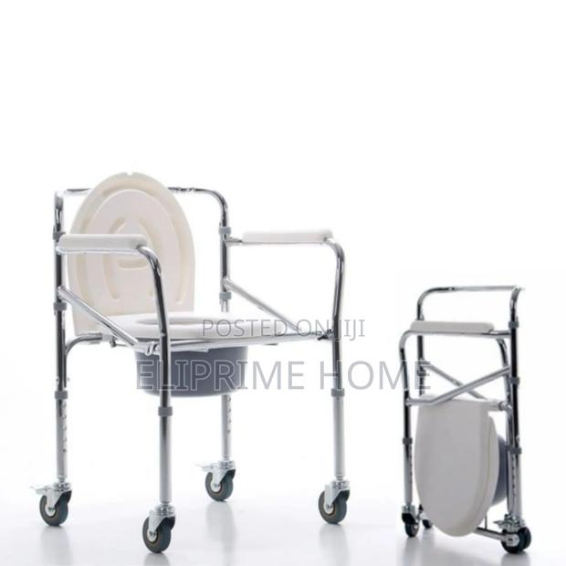 Commode Chair With Wheels - thumbnail 4
