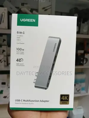 Ugreen 6-in-2 Usb-C Adapter (Model Cm380) Made for Macbook Air and Pro