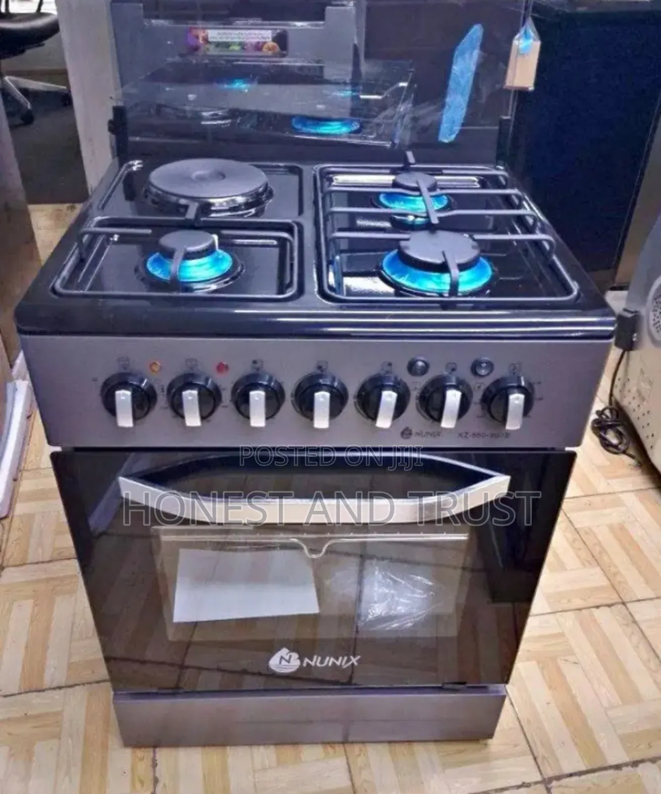 60 by 60 Cooker With Button Lighter, Electric 3+I Hot Plate