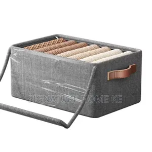 Collapsible Fabric Organizer With a Cover / Storage Basket