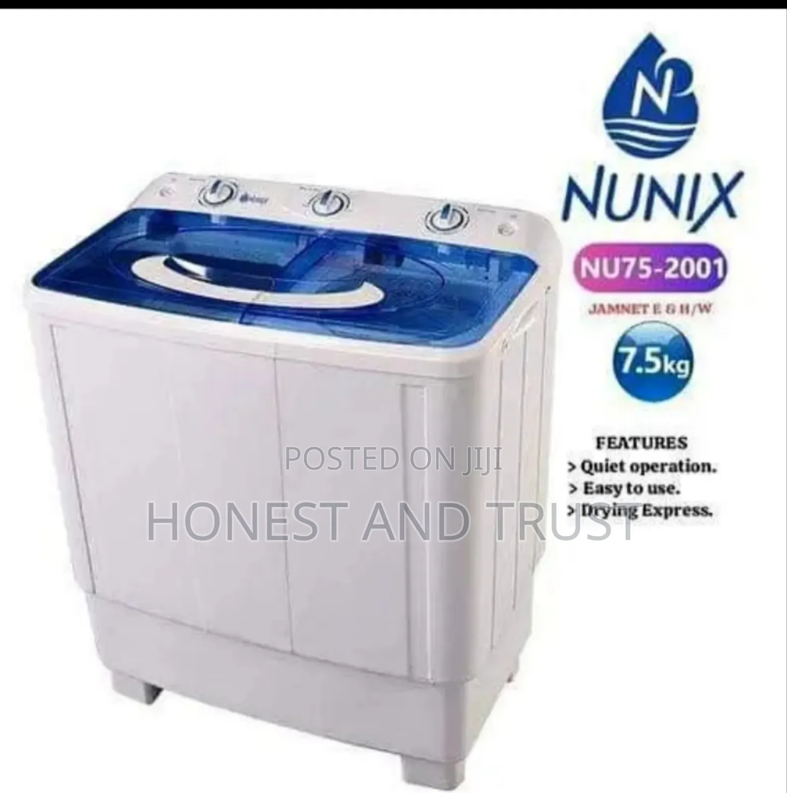 Nunix Semi Automatic Washing Machine