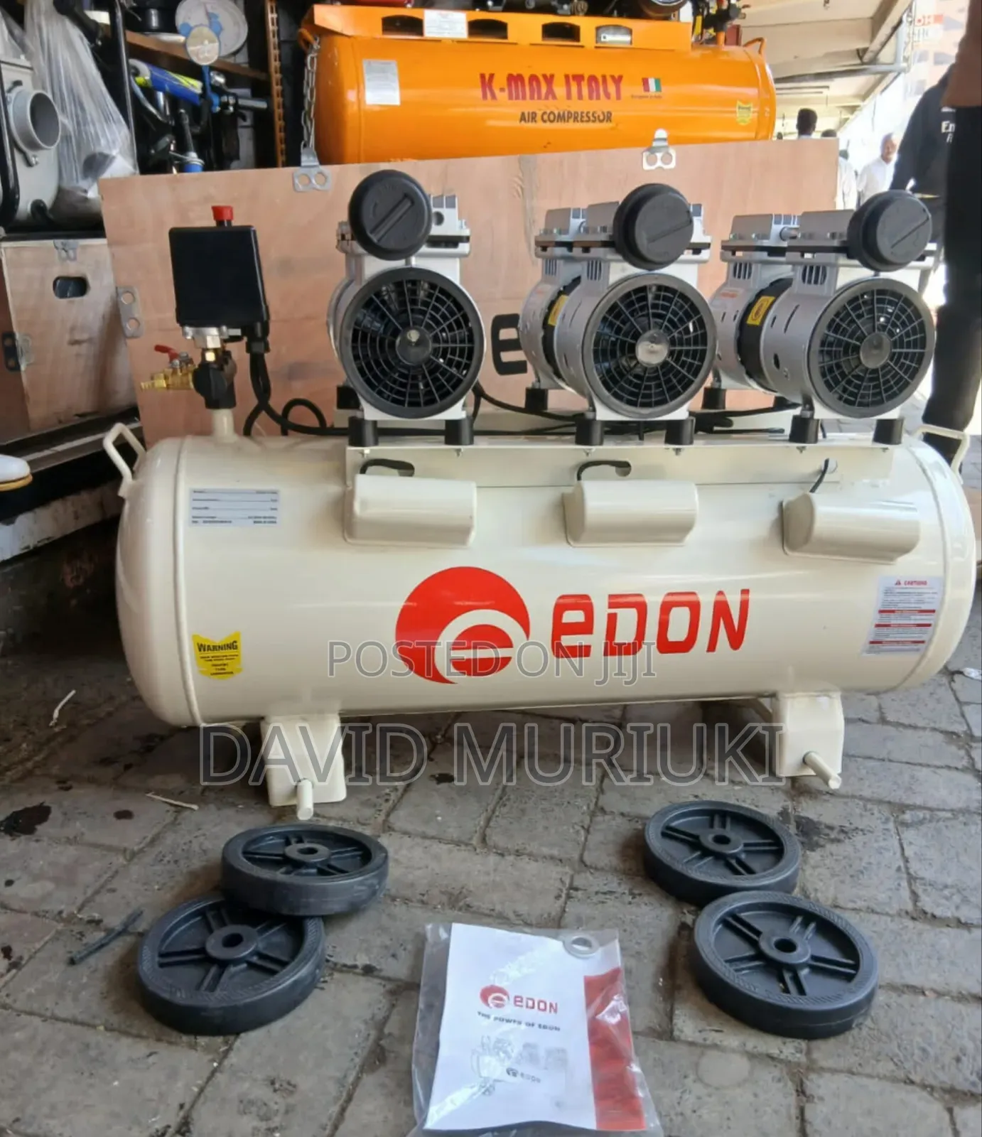 Edon Silent Compressor 100l With 3 Motors