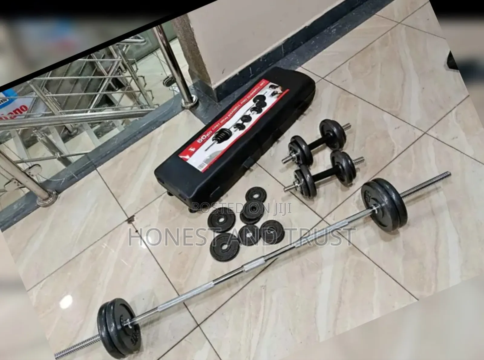 Cast Iron 50kg Dumbbells Set