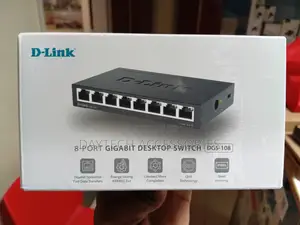 D Link DGS-108 8-Port Gigabit Unmanaged Desktop Switch - Black