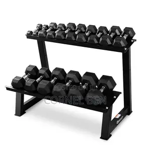 Hexagonal Rubber Dumbbells Per Kg