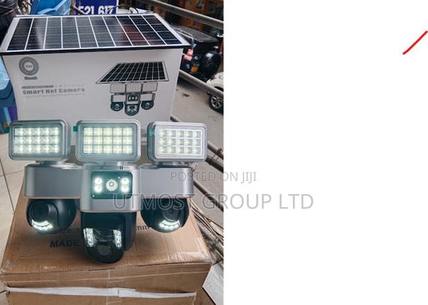 Advanced Triple Lens Solar Camera | 4g | Rotating | Floodlight - main view