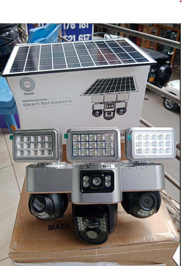 Advanced 3-Lens Solar 4g CCTV Camera – Pan Tilt Floodlight - main view