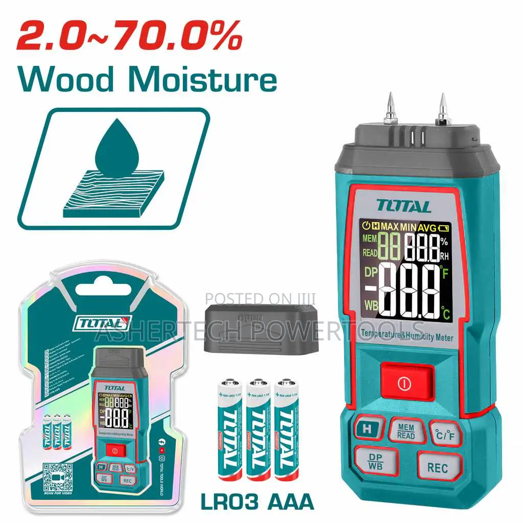 Total Tetwm031 Wood Moisture Meter Range: 2~70%