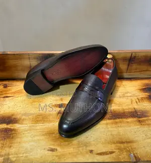 Available John Foster Men's Black/ Brown Leather Loafers. Size 40-46