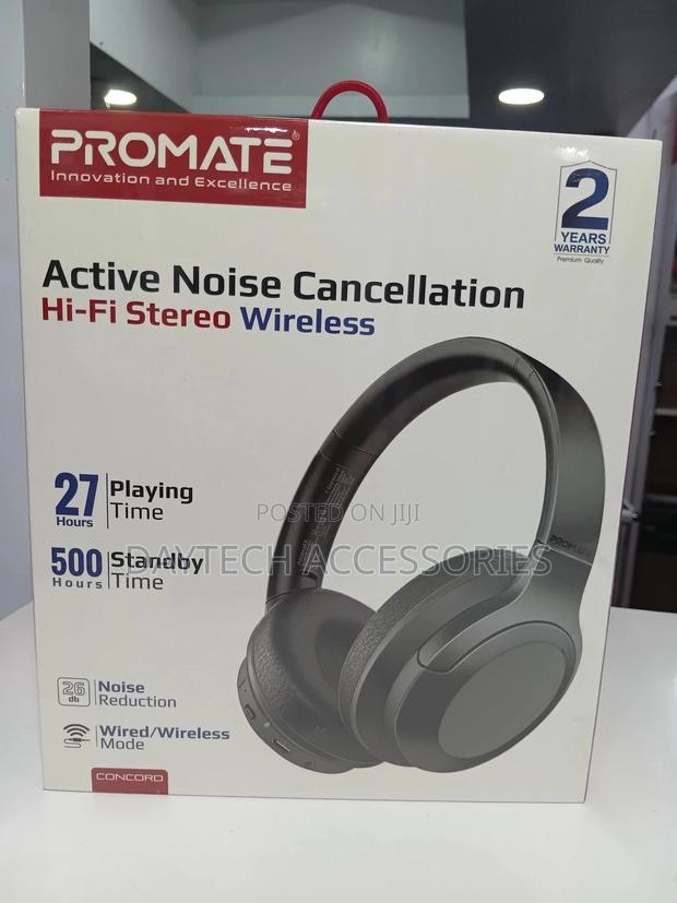 Promate Active Noise Cancelling Wireless Bluetooth Headphone (Concord)