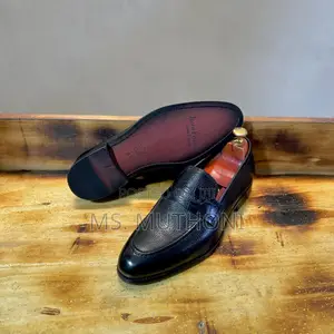 Available John Foster Men's Black/ Brown Leather Loafers. Size 40-46