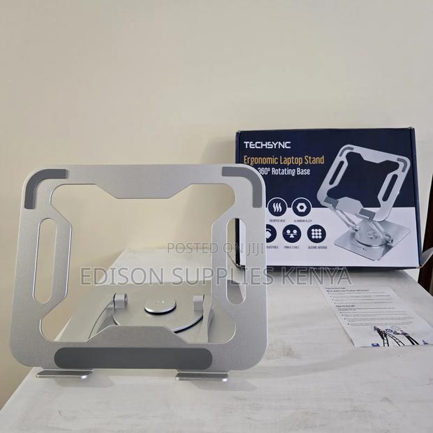 Original Laptop Stand Techsync Aluminium Rotating Base Tablet Holder