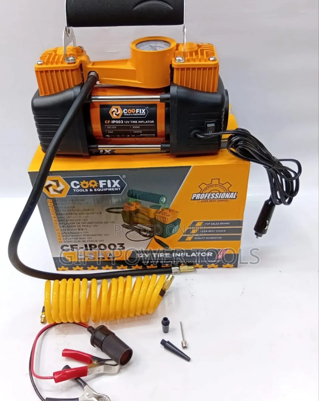 Coofix Car Compressor/ 12v Tire Inflator/Car Compressor Two Cylinder
