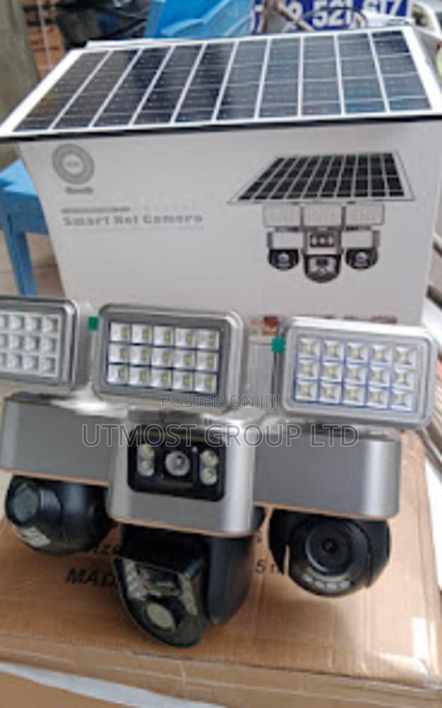 • Long-Lasting Triple Lens Solar Security Camera - main view