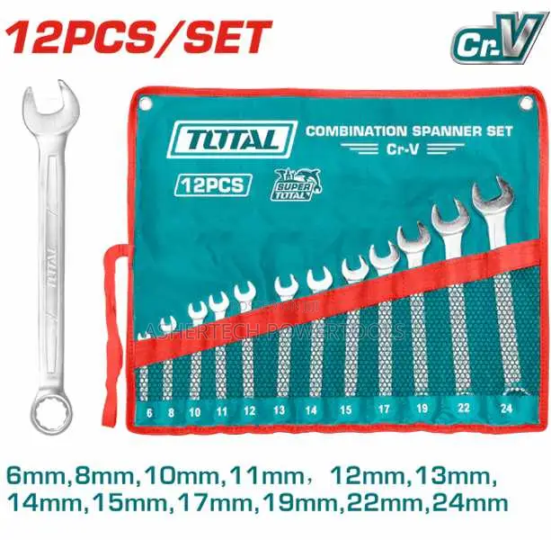 Total THT PCS Combination Spanner Set
