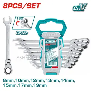 Total Tht102rk086 8 PCS Ratchet
Spanner Set