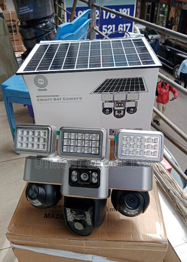 Solar Powered Triple Lens Camera With Motion Lights