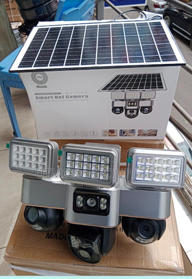 Heavy-Duty Triple Lens Solar Camera for Outdoor Use - main view