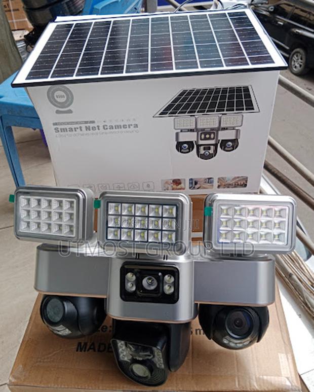 High-Definition Triple Lens Solar CCTV Camera - main view