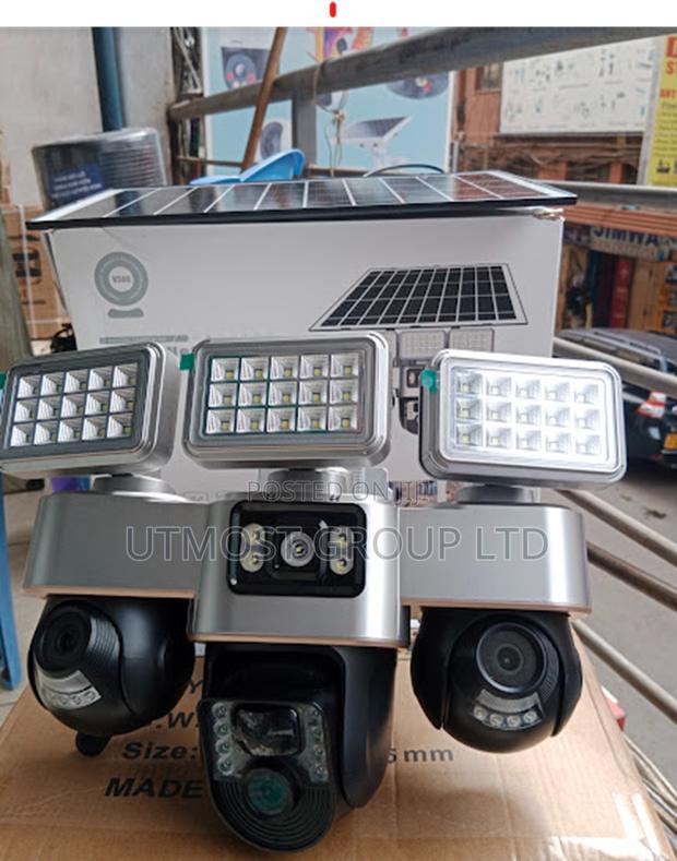 Solar Powered Triple Lens Security Camera | Wireless - main view