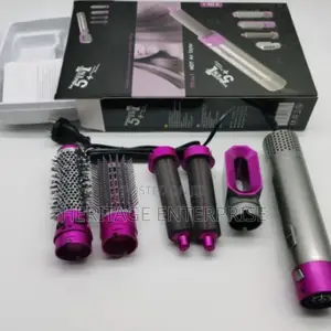 Hair Curler, Flat Iron, 5 In 1