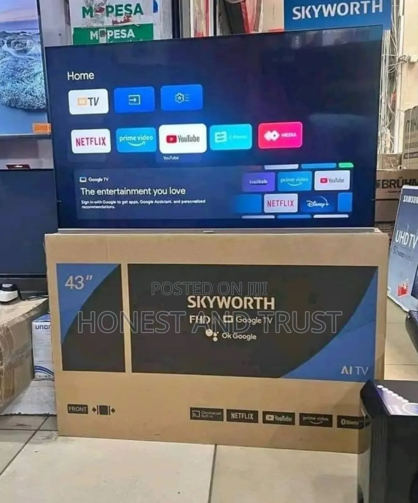 Frameless Skyworth 43 Inch Smart Tv Fhd43
